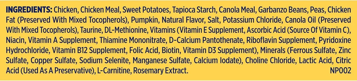 Natures Recipe Grain Free Large Breed Chicken, Sweet Potato & Pumpkin Recipe Dry Dog Food, 24 lb. Bag