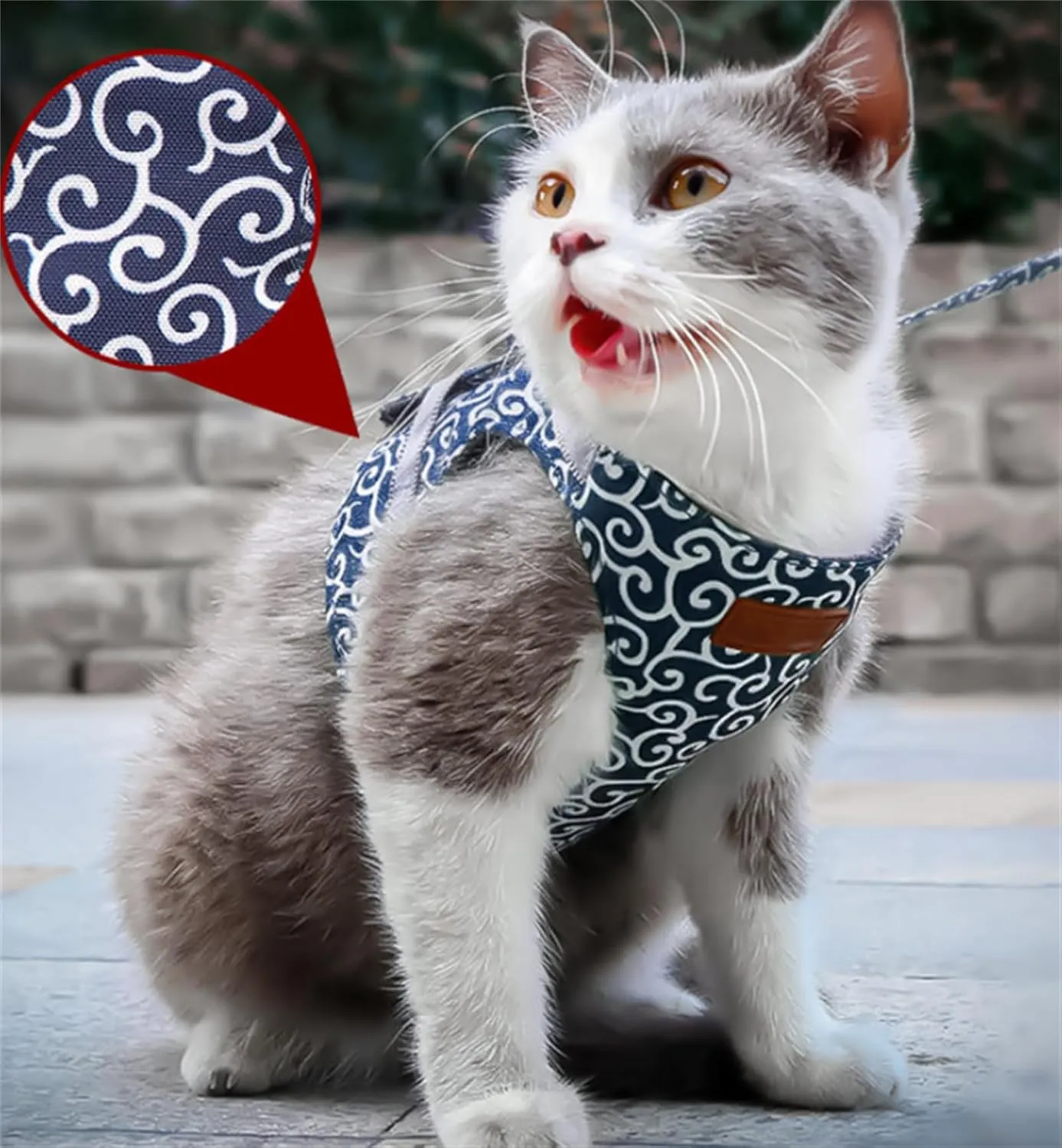 Niowatched Cat Vest Harness and Leash, Cat Dogs Vest Harness and Leash Anti-Break Away Chest Strap, Breathable Soft Adjustable (Green, XS)