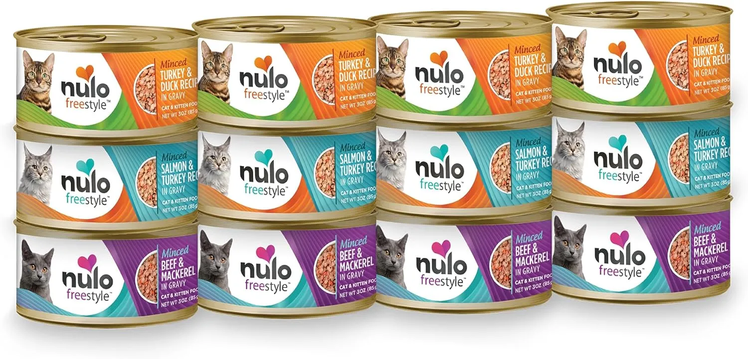 Nulo Freestyle Variety Flavors Minced Wet Canned Cat Food, 3 Ounce (Pack of 12)