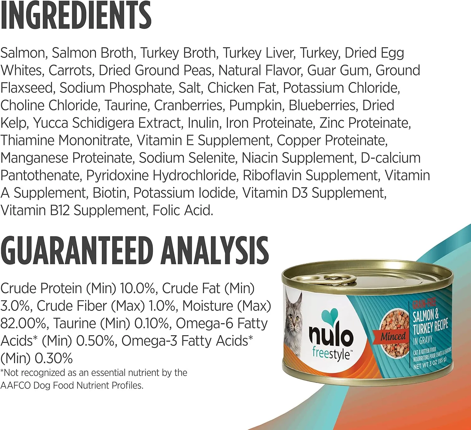 Nulo Freestyle Variety Flavors Minced Wet Canned Cat Food, 3 Ounce (Pack of 12)