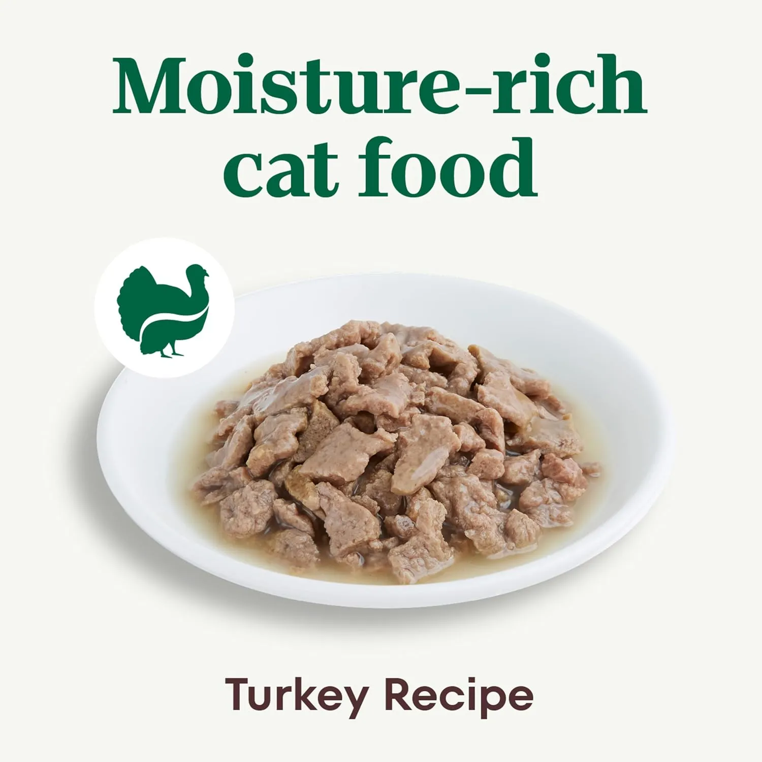NUTRO Grain Free Natural Soft Wet Cat Food Cuts in Gravy Turkey Recipe, (24) 2.6 oz. PERFECT PORTIONS Twin-Pack Trays