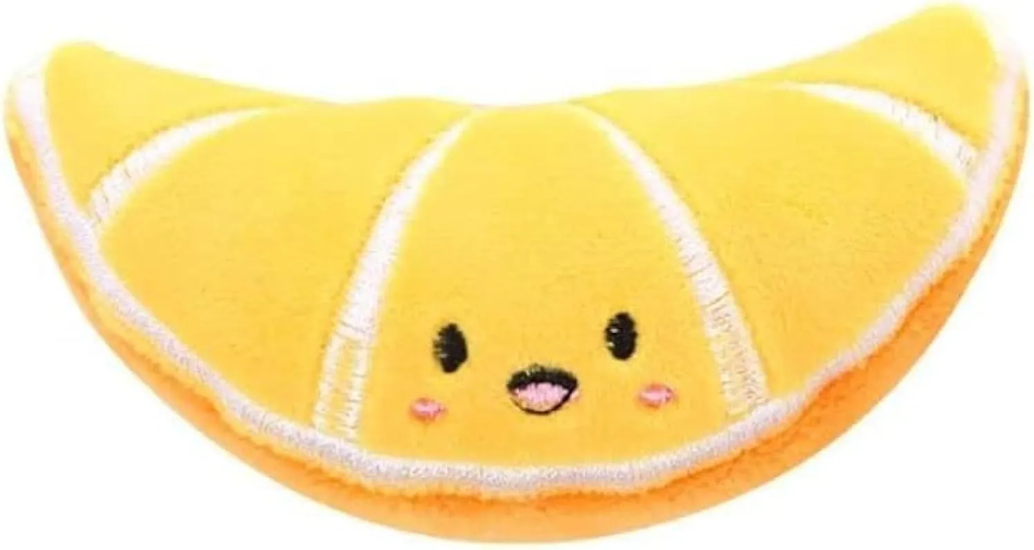 Orange Soft Plush Fruit Series Catnip Toy Cat Toy Interactive Gifts Fish Catnip Toys Stuffed Doll Simulation Fruit Toy Catnip Toys for Pet