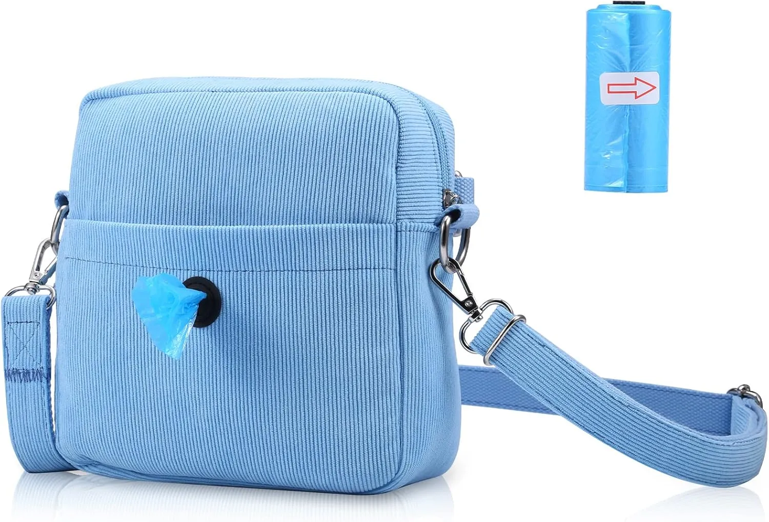 ORIA Dog Treat Training Pouch, [New Version] Pet Out Training Bag, Dog Food Bag Dog Training Bag with Detachable and Adjustable Belt, Poop Bag Dispenser, 20 Dog Poop Bags