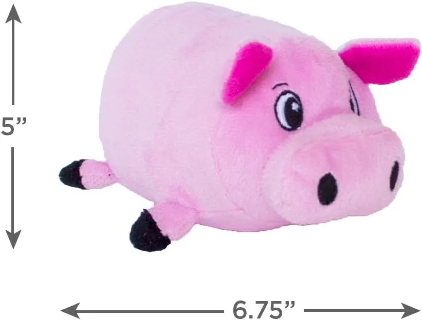 Outward Hound Fattiez Pig Plush Squeaky Dog Toy, Small