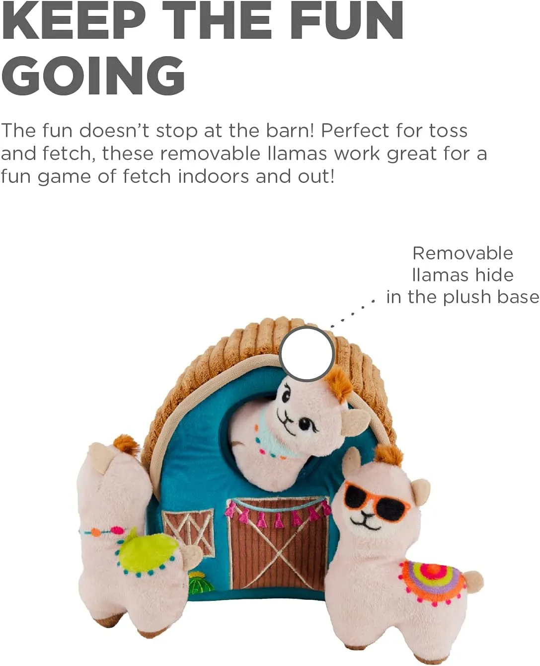 Outward Hound Hide A Llama Plush Dog Toy Puzzle