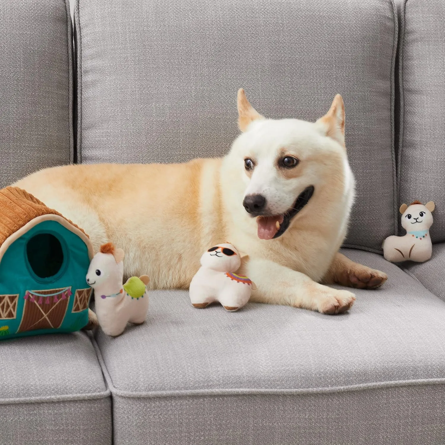 Outward Hound Hide A Llama Plush Dog Toy Puzzle