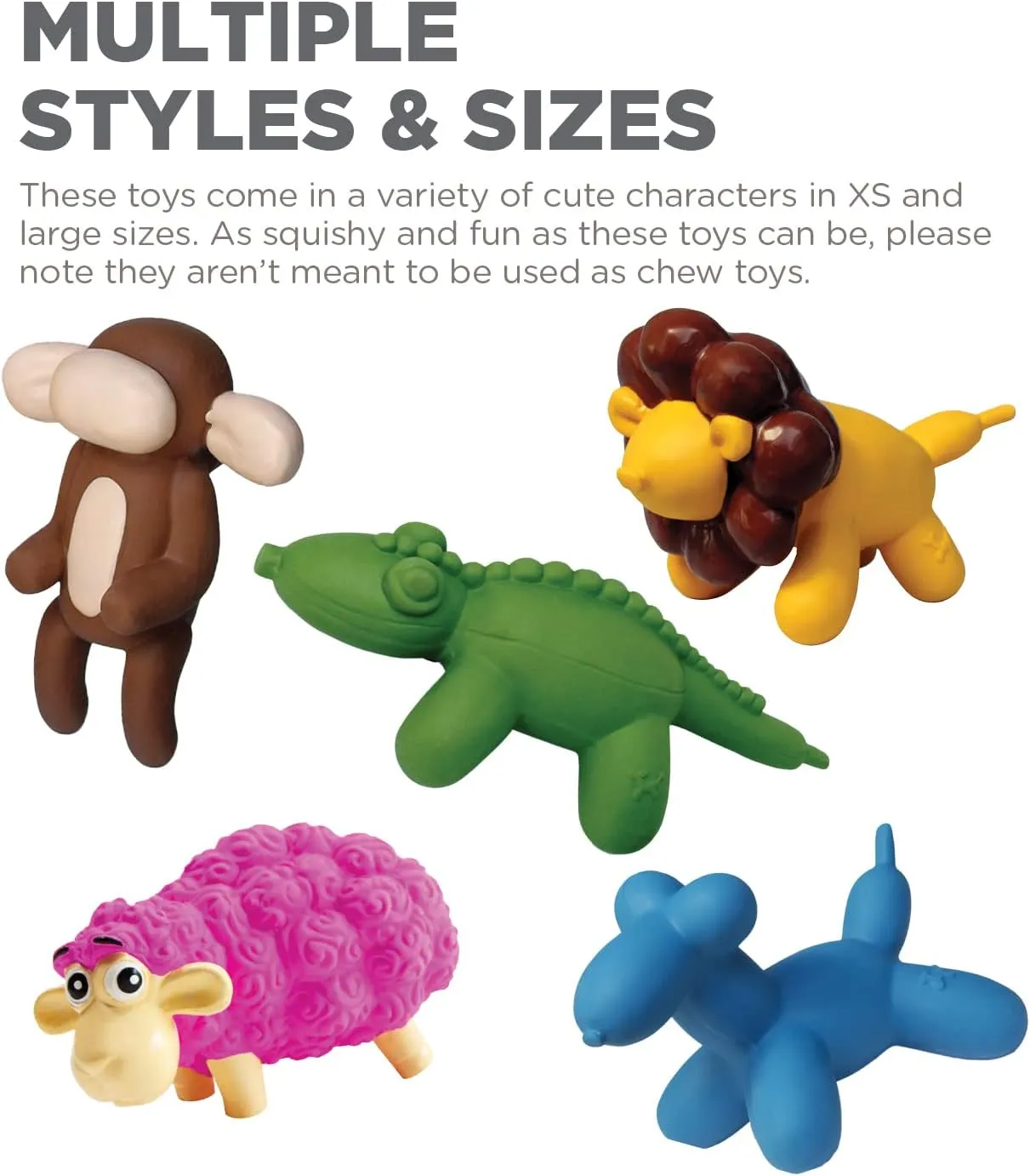 Outward Hound Latex Rubber Balloon Gator Squeaky Dog Toy, Large