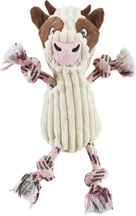 Outward Hound Ranch Roperz Cow Plush Squeaky Dog Toy