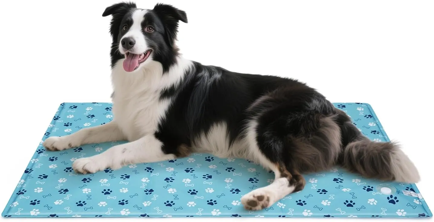 Ownpets Dog Cooling Mat, 43" x 27" Thicken Waterproof Cooling Mat for Large Dogs, Water Injection Cool Pad for Kennel Sofa Floor Car Seats