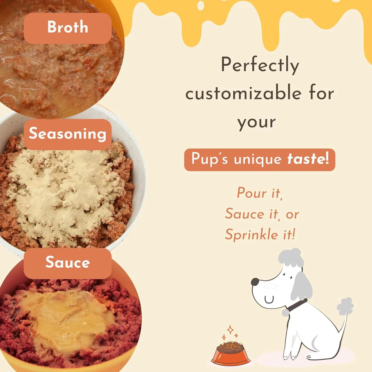 PawCo Magic Topper Hip & Joint Support - Vegan Dog Topper with Omega-3, Grain-Free Meal Enhancer for Senior Dogs, 160g