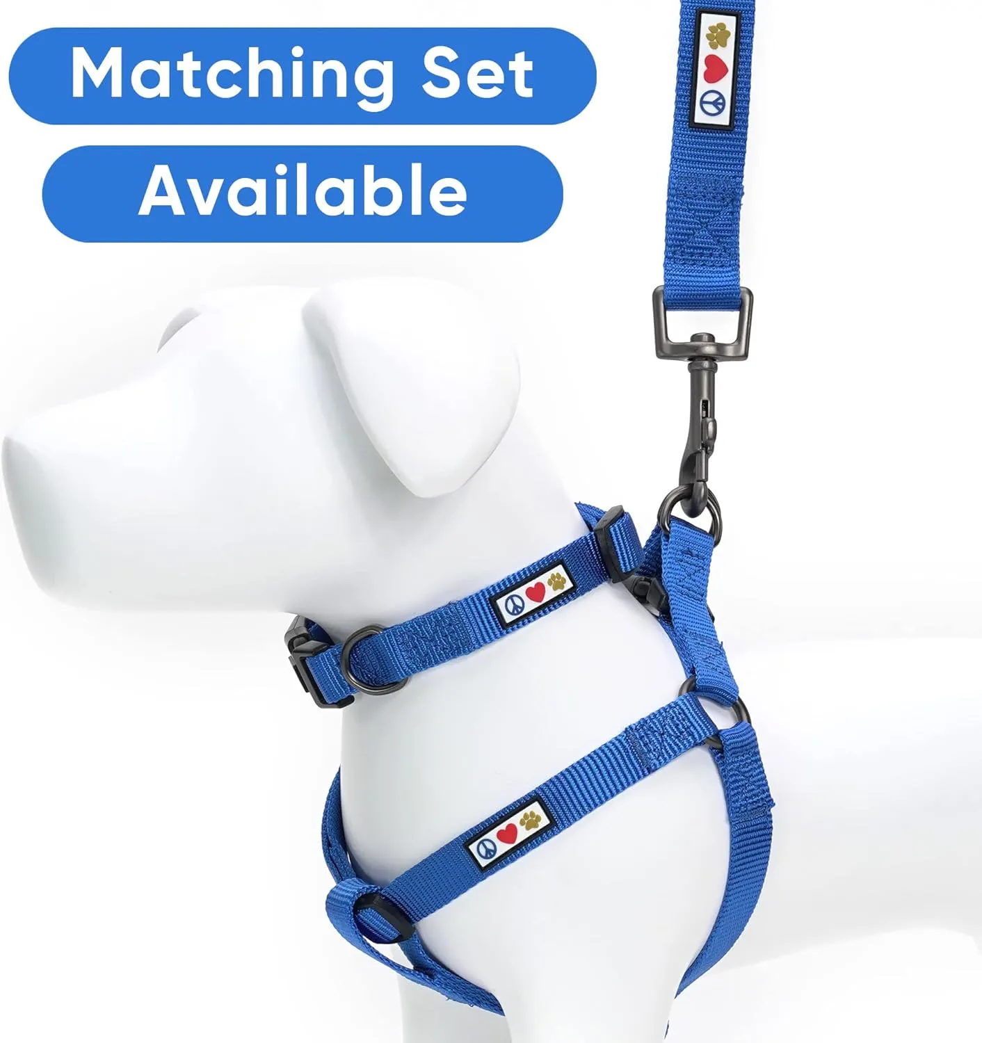 Pawtitas Dog Collar for Large Dogs Adjustable Dog Collar Heavy Duty Waterproof Collars for Dogs with Quick-Release Buckle - Blue Dog Collar for Large Breeds