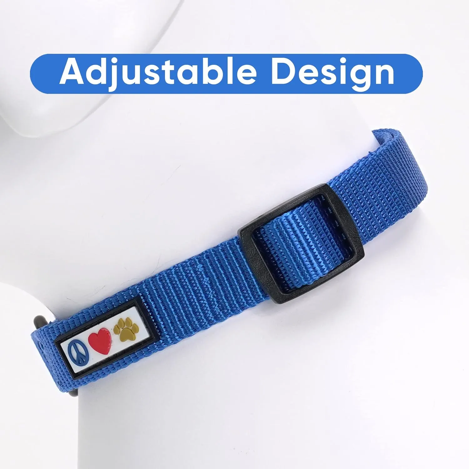 Pawtitas Dog Collar for Large Dogs Adjustable Dog Collar Heavy Duty Waterproof Collars for Dogs with Quick-Release Buckle - Blue Dog Collar for Large Breeds