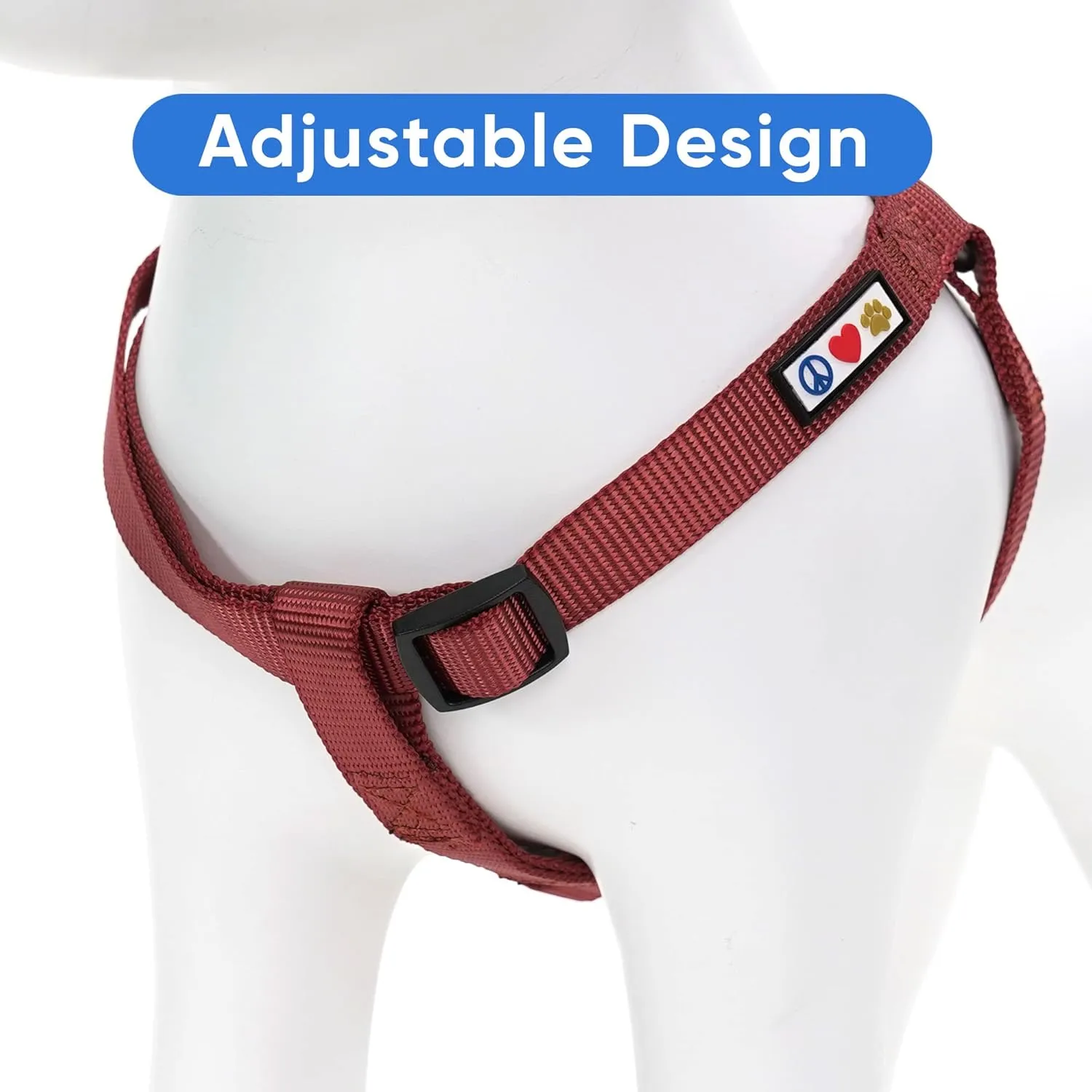 Pawtitas Solid Color Step in Dog Harness or Vest Harness Dog Training Walking of Your Puppy Harness Extra Small Dog Harness Marsala Brown Dog Harness
