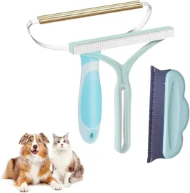 Pet Hair Remover,Pet Hair Removal Tool,3 Pack Dog and Cat Hair Remover Furniture, Reusable Short Handle Removal Tool for Car, Carpet Rake for Carpet,Fur Scraper Brush Mini for Couch