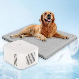 Pet Pad Cooling System for Summer, Consistent Cooling Water Mat for Dogs and Cats, No Refrigeration or Chemical Gel Needed, Machine Washable Bed, Ideal for Home and Crates (Grey, XL)