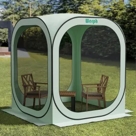 Pop Up TentPortable Canopy Tent with Mesh Mosquito Net, Screen House Room Canopy Shade Screen Tent 6 x 6 FT with Carry Bag for Patio, Backyard, Sports & Outdoors Activities, Green