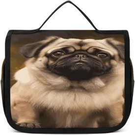 Pug Dog Toiletry Bag For Women Waterproof Travel Cosmetic Bags Bathroom Hanging Storage Bag