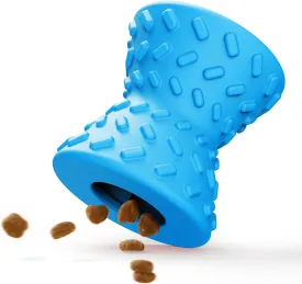 Puppy Toys, Chew Toys for Small Dogs, Dog Treat Toy for Traning, Interactive Toy, Dog Treat Dispenser Toy, Natural Rubber Dumbbell Shaped(Blue)