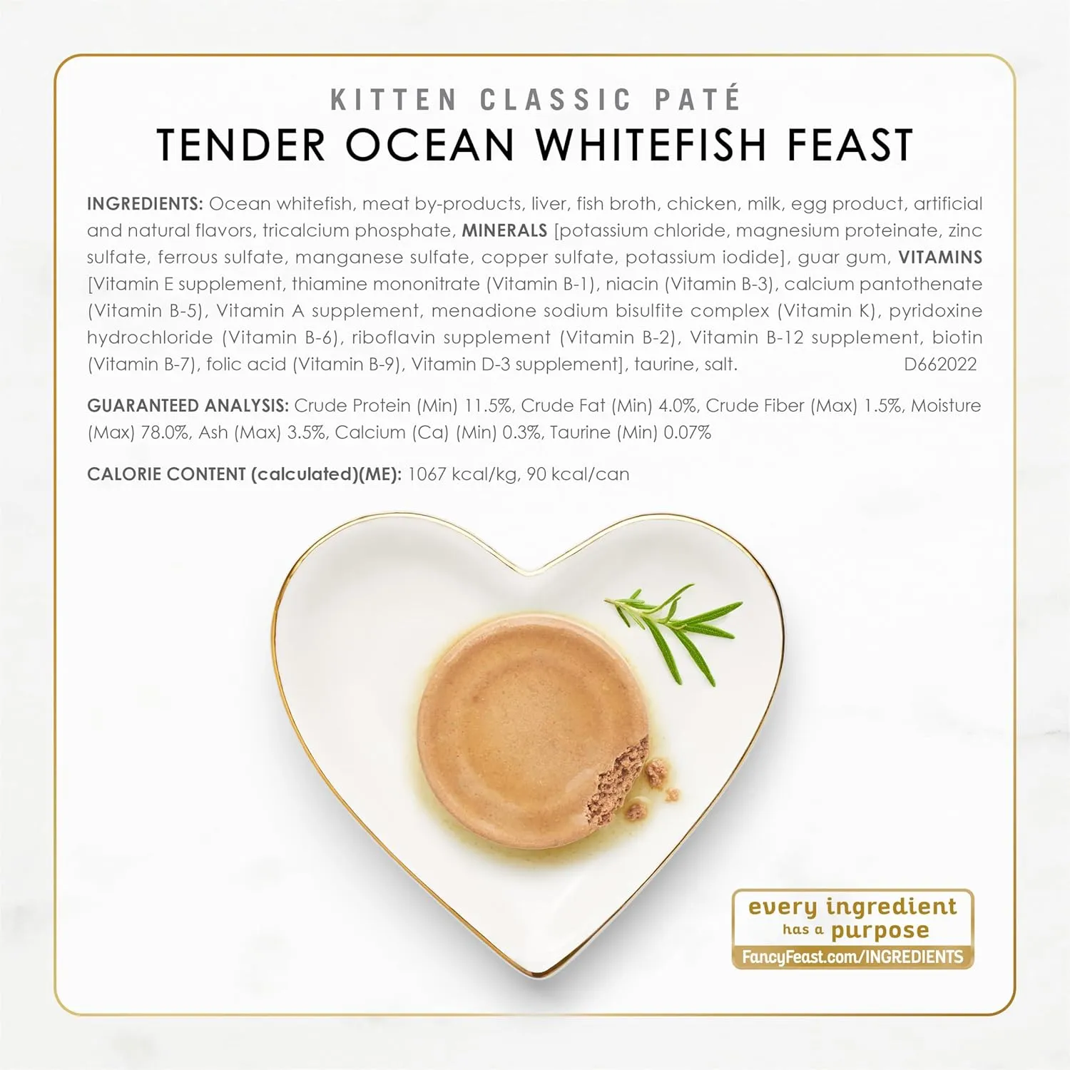 Purina Fancy Feast Kitten Tender Ocean Whitefish Feast and Tender Turkey Feast Wet Kitten Food Variety Pack - (2 Packs of 12) 3 oz. Cans
