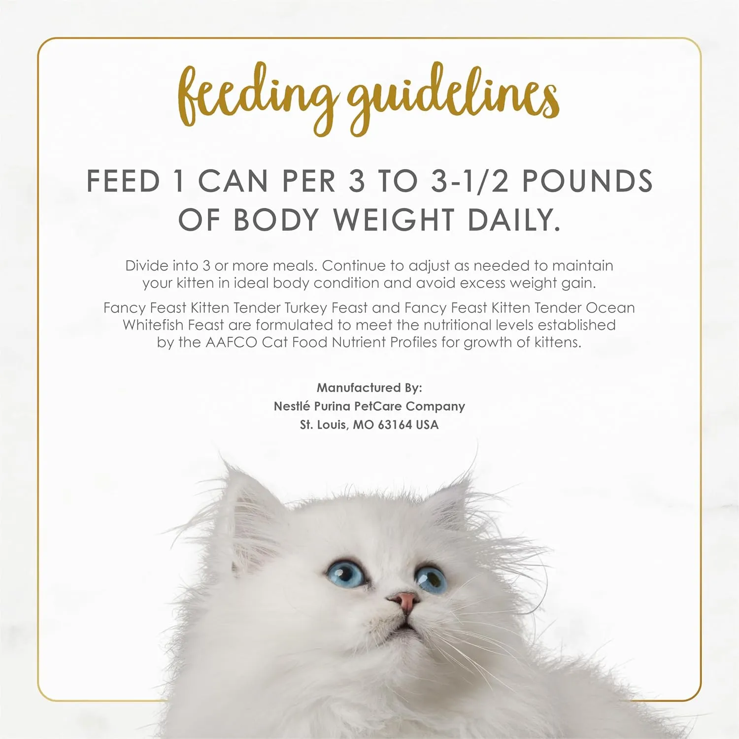 Purina Fancy Feast Kitten Tender Ocean Whitefish Feast and Tender Turkey Feast Wet Kitten Food Variety Pack - (2 Packs of 12) 3 oz. Cans