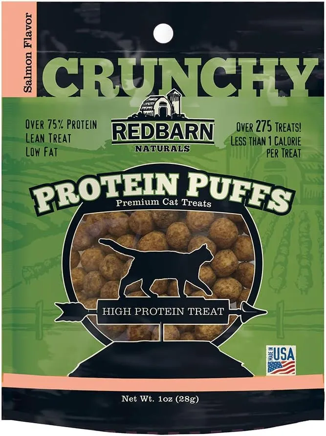 Redbarn Pet Products 700083 Protein Puffs Cat Salmon Dry-Pet-Food, 1 Oz