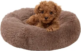 Small Dog Bed, Cat Beds for Indoor Cats, Calming Anti-Anxiety Donut Bed for Puppy and Kitten, Washable Round Fluffy Pet Bed for Extra Small Dogs and Cats(Fits up to 5 lbs Pets)