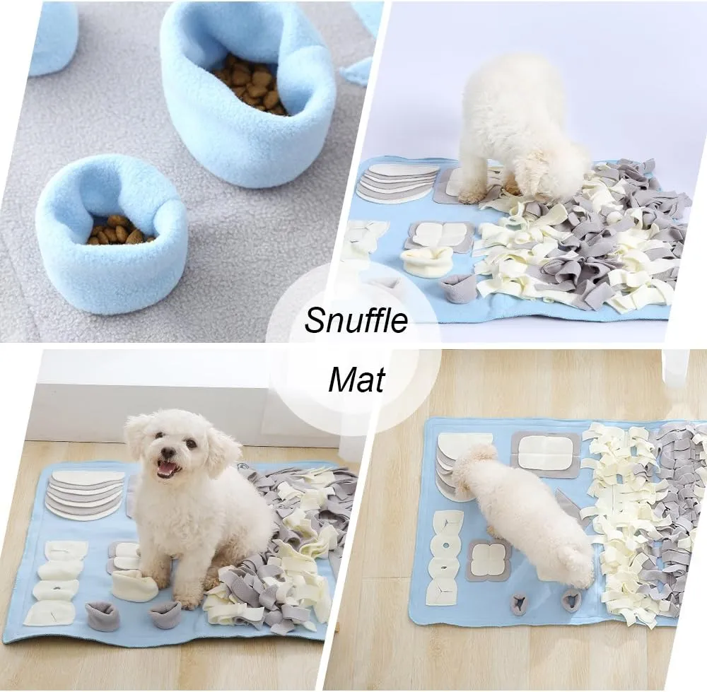Snuffle Mat for Dogs Nosework for Small Large Feeding Mat Dog Puzzle Rug Toys Slow Feeder Dog Toy Mats Pet Activity Toy Play Mat, Training Natural Foraging Skills for DogsL