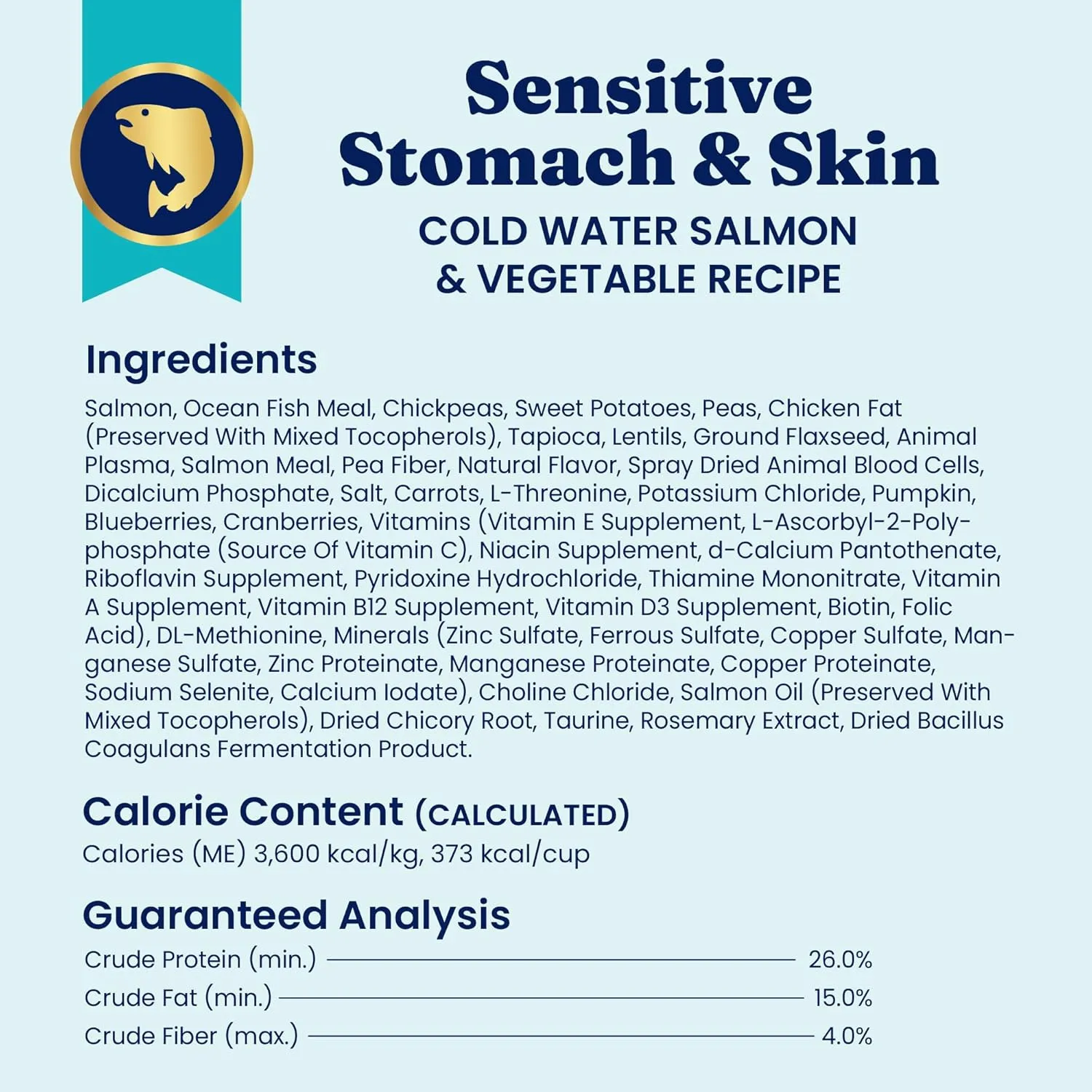 Solid Gold Salmon Dog Food for Sensitive Stomachs  Grain Free & Gluten Free Kibble w/Probiotics to Support Gut Health & Digestion - Sensitive Stomach Dog Food for All Ages  Nutrientboost  3.75 LB