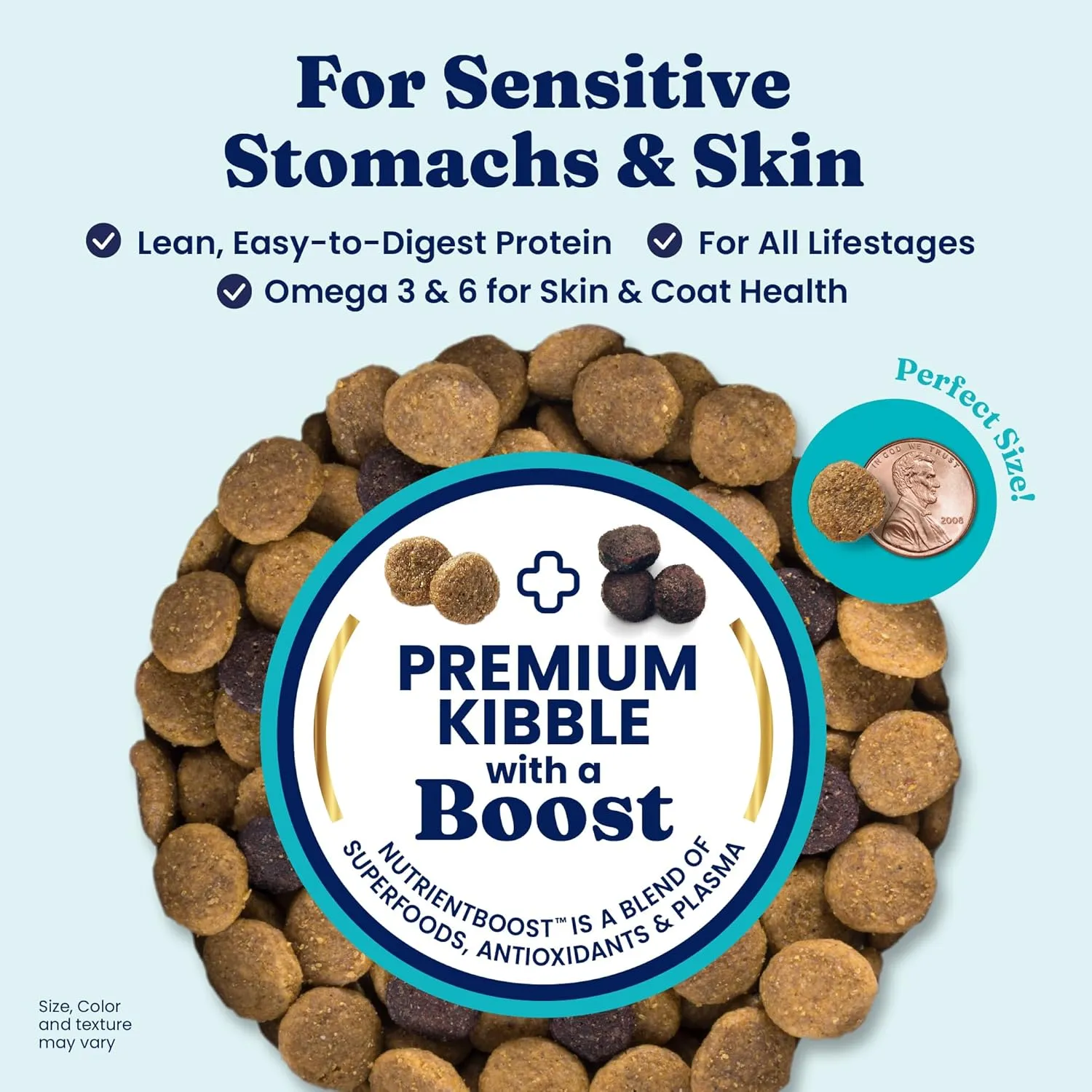 Solid Gold Salmon Dog Food for Sensitive Stomachs  Grain Free & Gluten Free Kibble w/Probiotics to Support Gut Health & Digestion - Sensitive Stomach Dog Food for All Ages  Nutrientboost  3.75 LB