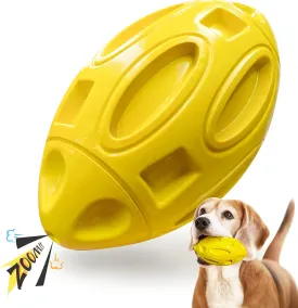 Squeaky Dog Toys for Aggressive Chewers: Rubber Puppy Chew Ball with Squeaker, Almost Indestructible and Durable Pet Toy for Medium and Large Breed