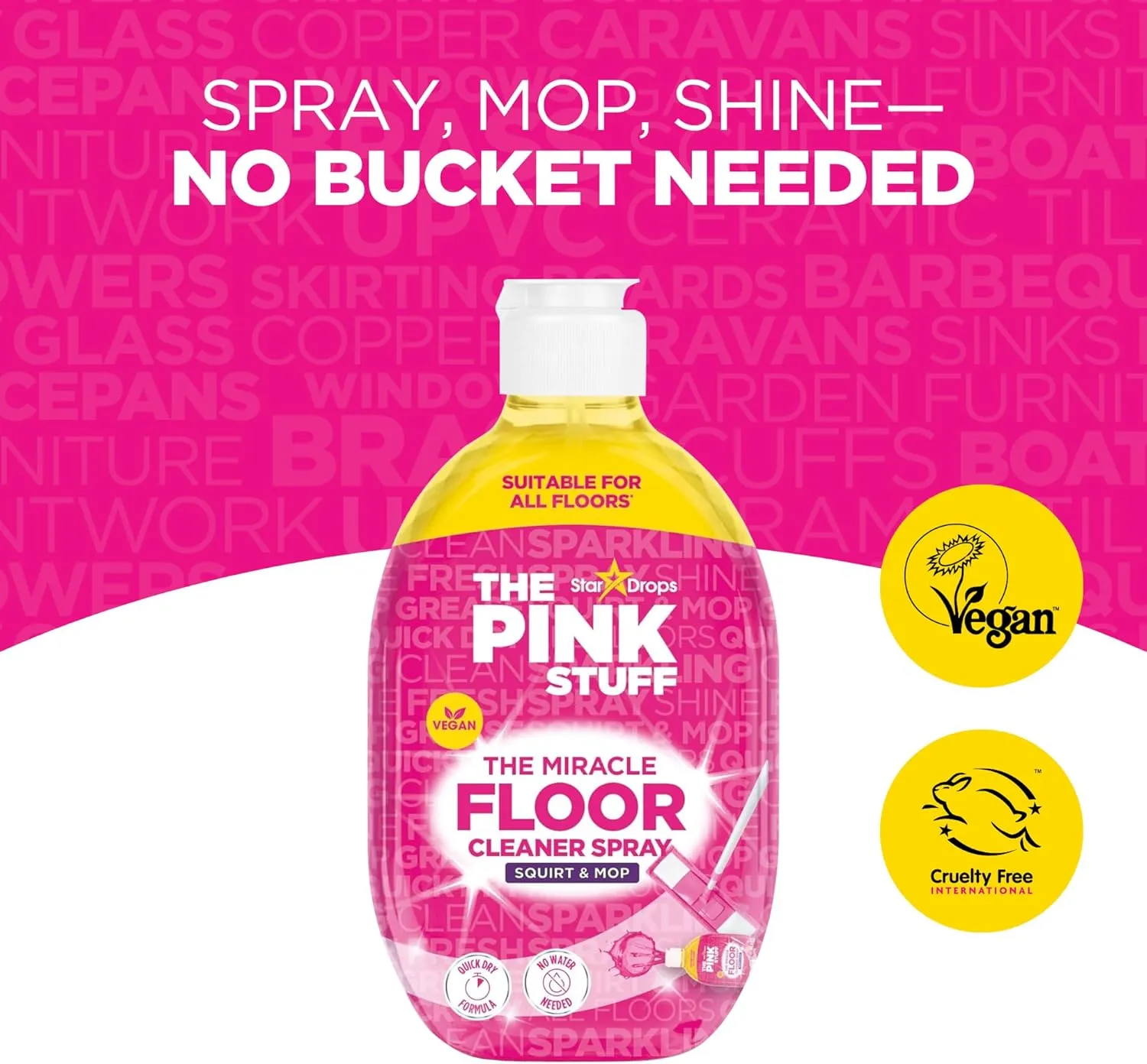 Stardrops - The Pink Stuff - The Miracle Floor Cleaner Spray - Squirt and Mop