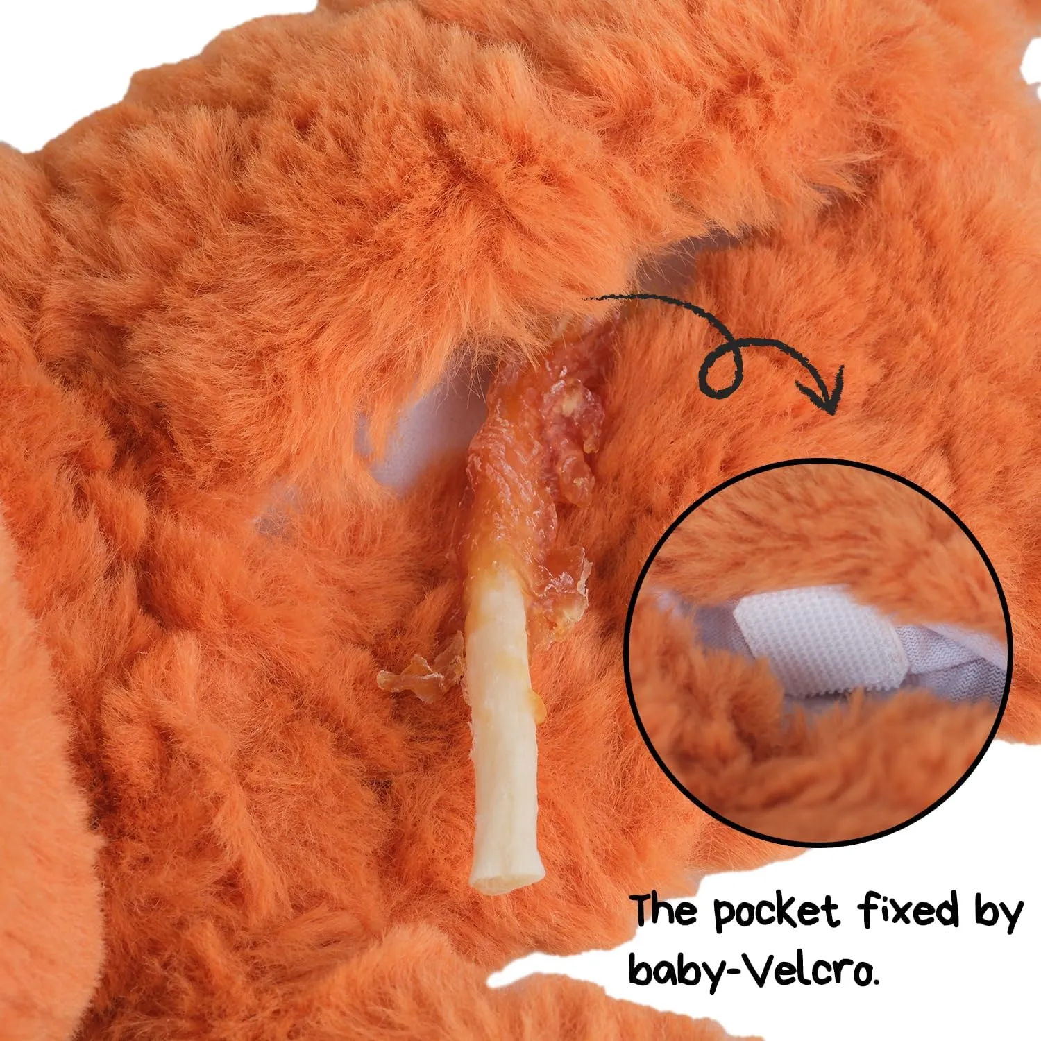 Stufless Dog Toy, Interactive Dog Toys, Plush Puppy Squeaky Toy with Fox Design, Puppy Puzzle Toys Stress Release Game for Boredom, Crinkle Snuffle Puzzle for Small Medium and Large Dogs