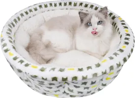 Super Soft Small Dog & Cat Bed, Anti-Anxiety Puppy Cuddler, Cozy Round Fluffy Plush Pet Bed, Machine Washable Faux Fur Donut Cuddler