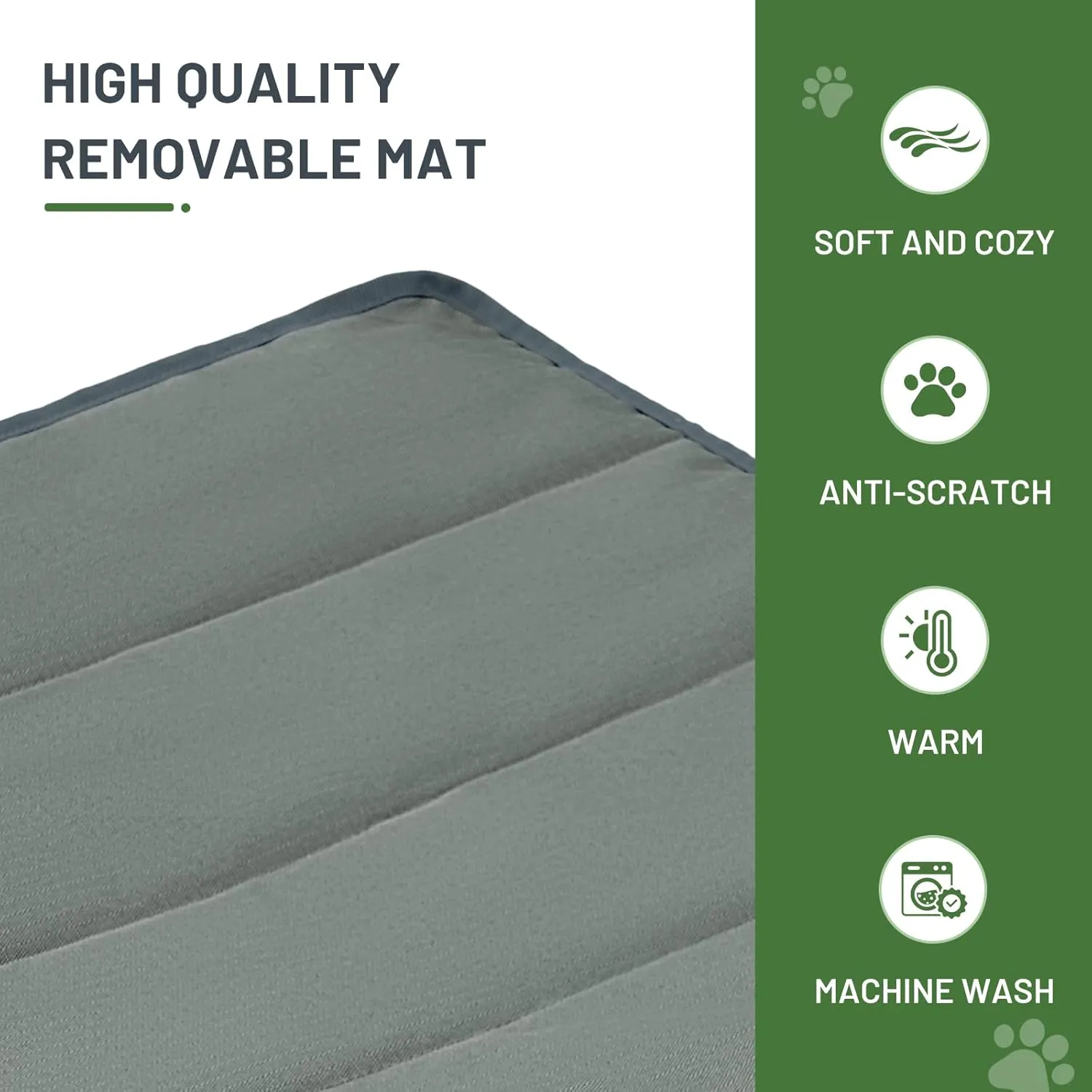 TIMBER RIDGE Small Elevated Dog Bed, 3-in-1 Portable, Folding, and Raised with Removable Pad Mat, Cooling Design for Indoor and Outdoor Use, Grey