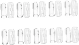 VALICLUD Infant Toothbrush Set 10 Pieces Silicone Finger Brush Oral Cleaning Massager Brush Teeth for Newborn Soft Bristles Safe for Sensitive Gums