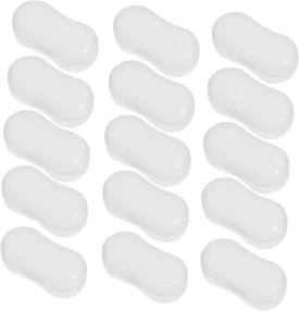 VOSAREA 20pcs Pet Finger Cuff Toothbrush Bulk Set Dog Toothbrush Case Storage Box