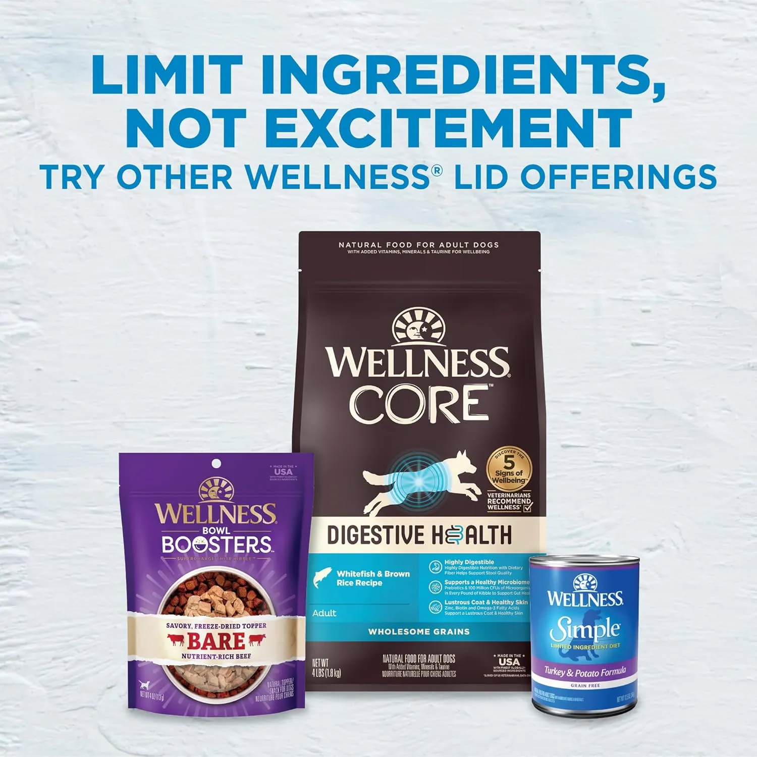 Wellness Simple Limited Ingredient Dry Dog Food for Sensitive Stomachs, Supports Skin & Coat, Grain Free, Natural, Salmon & Potato Recipe, (40-Pound Bag)