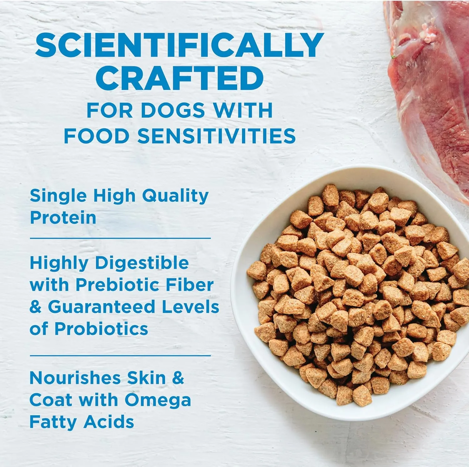 Wellness Simple Limited Ingredient Dry Dog Food for Sensitive Stomachs, Supports Skin & Coat, Wholesome Grains, Natural, Duck &Oatmeal Recipe, (26-Pound Bag)