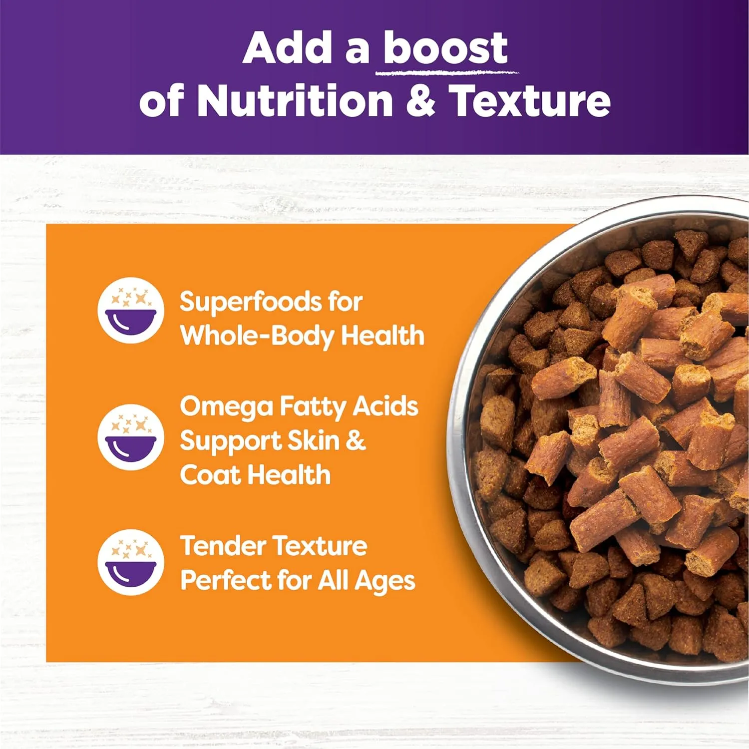 Wellness Tender Toppers (Previously Core Bowl Boosters), Grain-Free Natural Dog Food Toppers or Mixers, Made with Real Meat (Turkey & Chicken, 8 oz Bag)