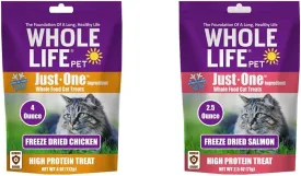 Whole Life Pet Freeze Dried Chicken Cat Treats   Whole Life Pet Just One Salmon - Cat Treats and Toppers