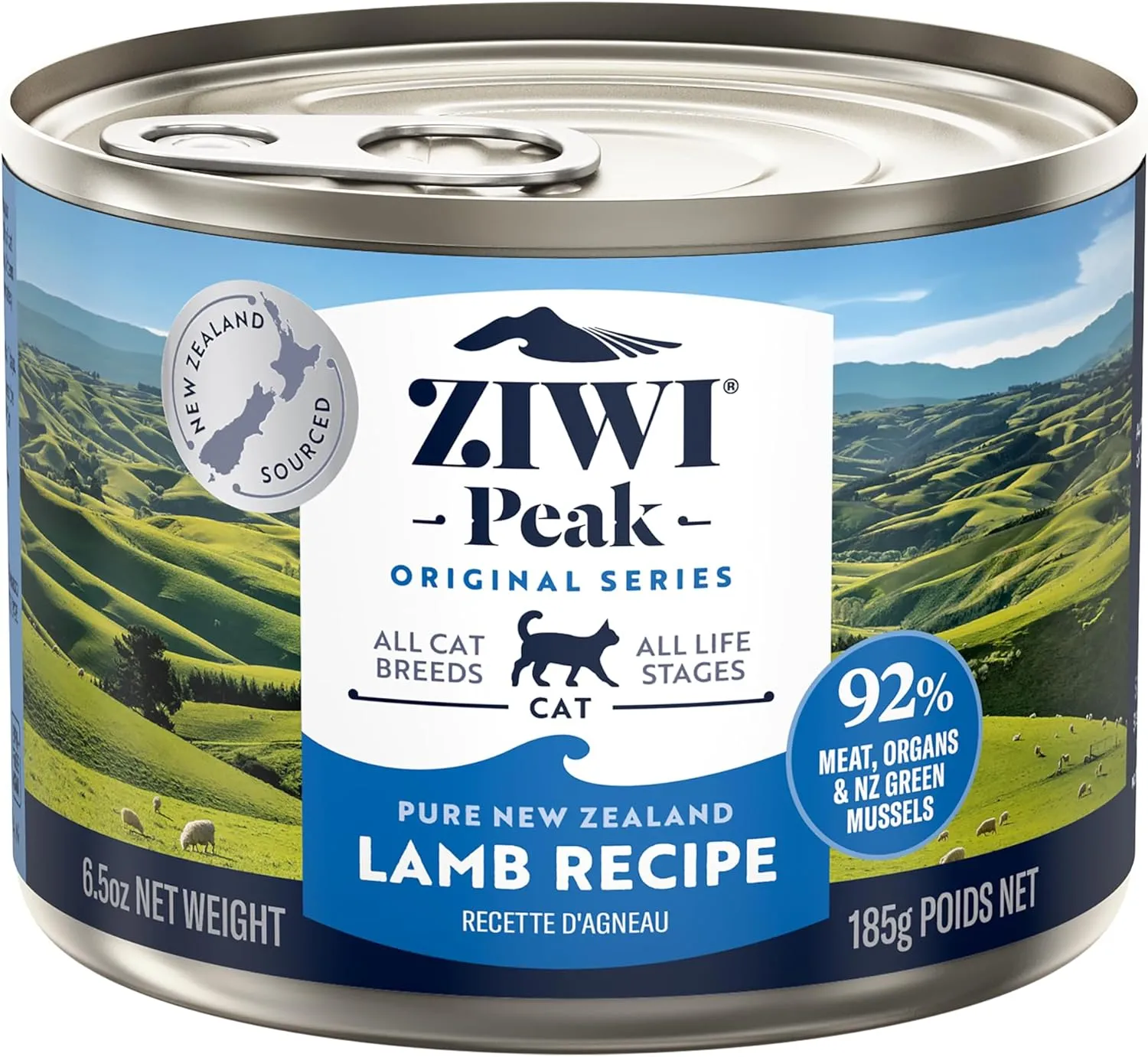 ZIWI Peak Canned Wet Cat Food  All Natural, High Protein, Grain Free, Limited Ingredient, with Superfoods, Lamb, 6.5 Ounce (Pack of 12)